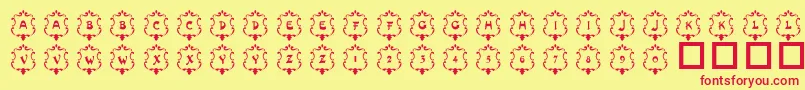 101Badges Font – Red Fonts on Yellow Background