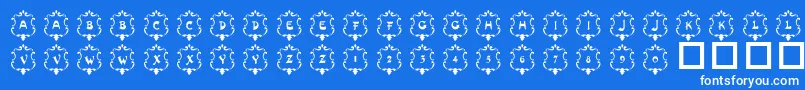 101Badges Font – White Fonts on Blue Background