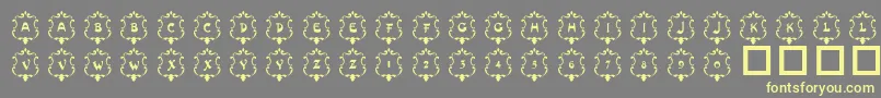 101Badges Font – Yellow Fonts on Gray Background