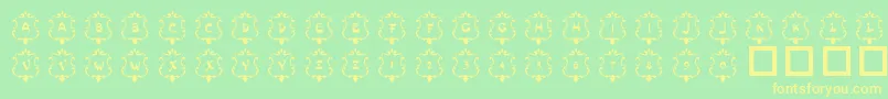 101Badges Font – Yellow Fonts on Green Background