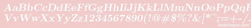 Lmromanslant10Bold Font – White Fonts on Pink Background