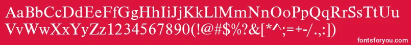 Timelesstcylig Font – White Fonts on Red Background