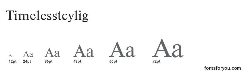 Timelesstcylig Font Sizes