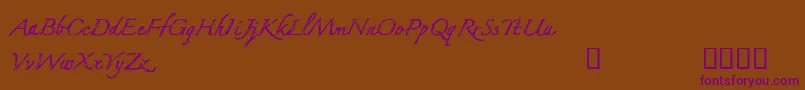 CfmybestfriendRegular Font – Purple Fonts on Brown Background