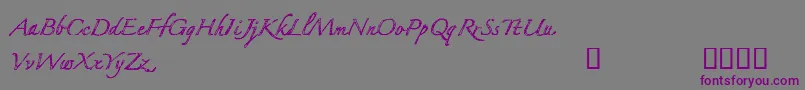 CfmybestfriendRegular Font – Purple Fonts on Gray Background