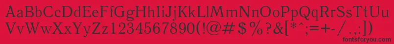 Antiqua4 Font – Black Fonts on Red Background