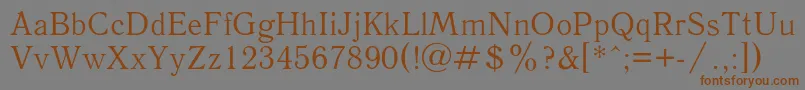 Antiqua4-Schriftart – Braune Schriften auf grauem Hintergrund