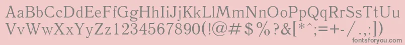 Antiqua4-Schriftart – Graue Schriften auf rosa Hintergrund