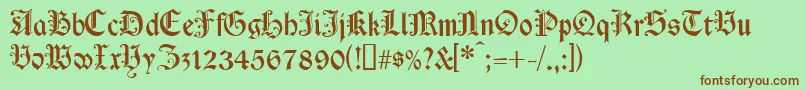 Cimbrian Font – Brown Fonts on Green Background