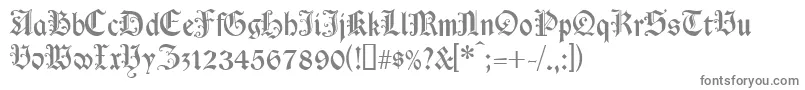 フォントCimbrian – 白い背景に灰色の文字