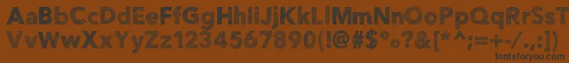 Шрифт Helloetchasketch – чёрные шрифты на коричневом фоне