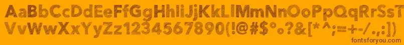 Helloetchasketch Font – Brown Fonts on Orange Background