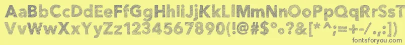 Helloetchasketch Font – Gray Fonts on Yellow Background