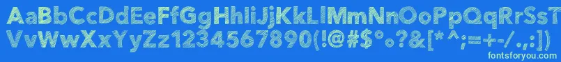 Helloetchasketch Font – Green Fonts on Blue Background