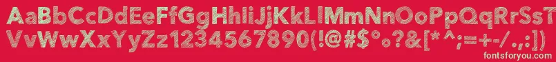 Helloetchasketch Font – Green Fonts on Red Background