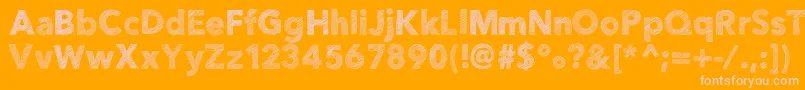 Helloetchasketch Font – Pink Fonts on Orange Background