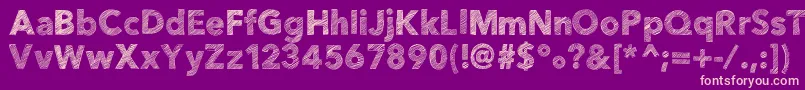 Helloetchasketch Font – Pink Fonts on Purple Background