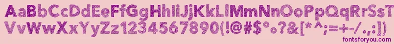 Helloetchasketch Font – Purple Fonts on Pink Background