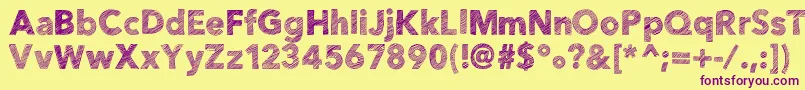 Helloetchasketch Font – Purple Fonts on Yellow Background