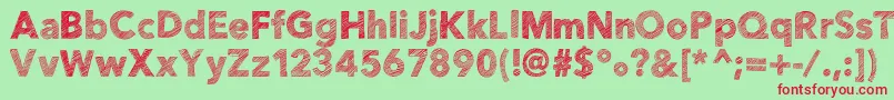 Helloetchasketch Font – Red Fonts on Green Background