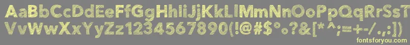 Helloetchasketch-Schriftart – Gelbe Schriften auf grauem Hintergrund