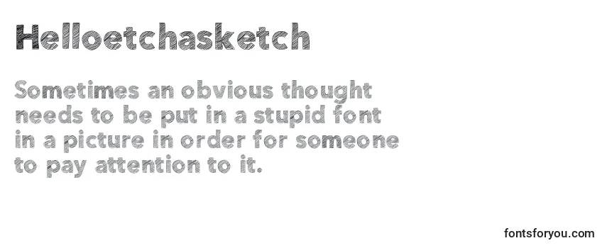 Review of the Helloetchasketch Font