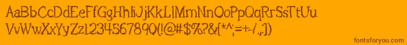 LightsOutBrk Font – Brown Fonts on Orange Background