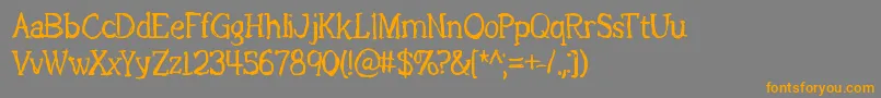 LightsOutBrk Font – Orange Fonts on Gray Background