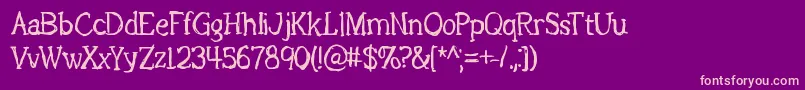 LightsOutBrk Font – Pink Fonts on Purple Background