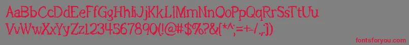 LightsOutBrk Font – Red Fonts on Gray Background