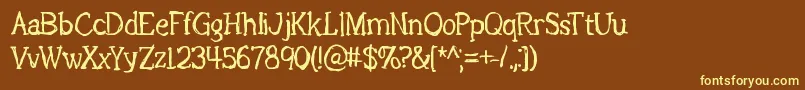 LightsOutBrk Font – Yellow Fonts on Brown Background