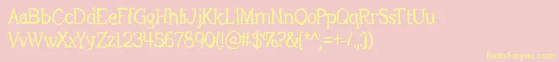 LightsOutBrk Font – Yellow Fonts on Pink Background