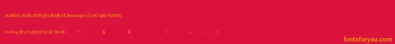 Twentysomething Font – Orange Fonts on Red Background
