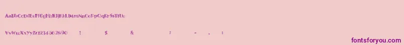 Fonte Twentysomething – fontes roxas em um fundo rosa