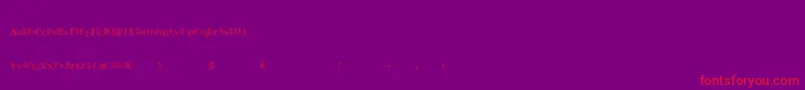 Twentysomething Font – Red Fonts on Purple Background