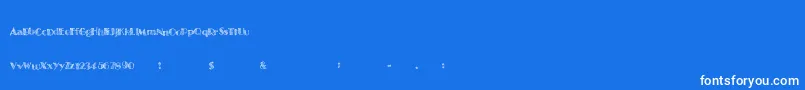 Fonte Twentysomething – fontes brancas em um fundo azul