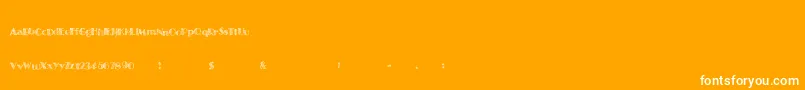 Twentysomething Font – White Fonts on Orange Background