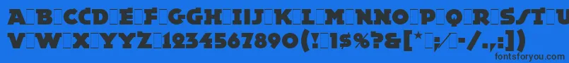 EpokhaLetPlain.1.0 Font – Black Fonts on Blue Background