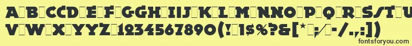 EpokhaLetPlain.1.0 Font – Black Fonts on Yellow Background