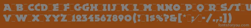 フォントEpokhaLetPlain.1.0 – 茶色の背景に灰色の文字