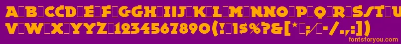 EpokhaLetPlain.1.0 Font – Orange Fonts on Purple Background