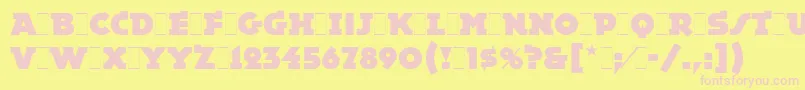 EpokhaLetPlain.1.0 Font – Pink Fonts on Yellow Background