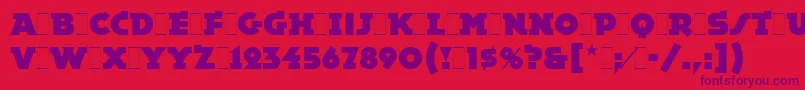 EpokhaLetPlain.1.0 Font – Purple Fonts on Red Background