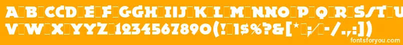 フォントEpokhaLetPlain.1.0 – オレンジの背景に白い文字