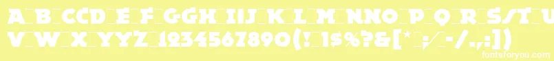 EpokhaLetPlain.1.0 Font – White Fonts on Yellow Background
