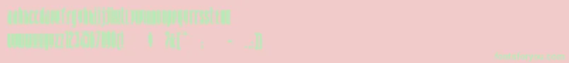 Andironoutline Font – Green Fonts on Pink Background