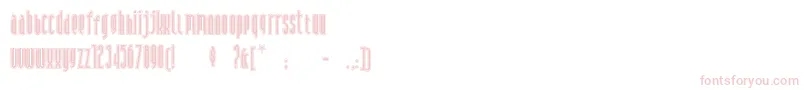 Andironoutline-Schriftart – Rosa Schriften auf weißem Hintergrund