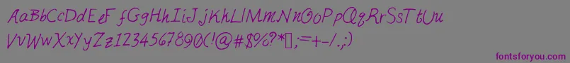 Шрифт Justmai – фиолетовые шрифты на сером фоне