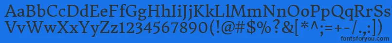 DonegaloneRegular Font – Black Fonts on Blue Background