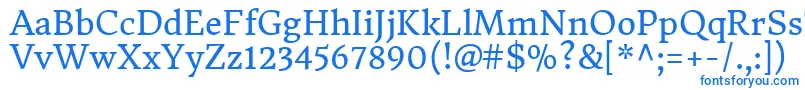 フォントDonegaloneRegular – 白い背景に青い文字